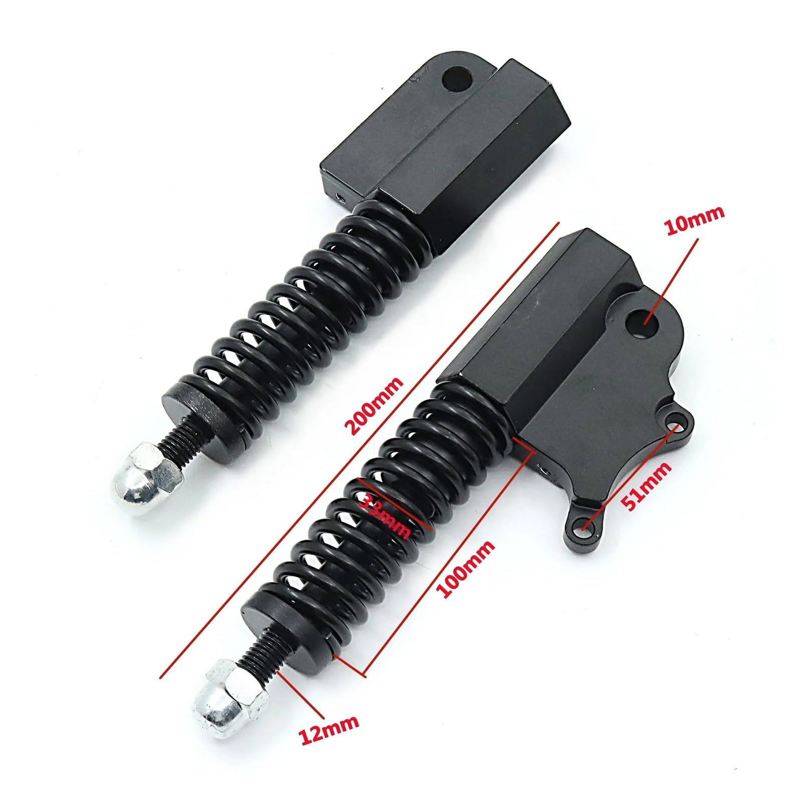 Piezas de Patinete eléctrico Amortiguador Delantero hidráulico for Patinete eléctrico de 10 Pulgadas, Compatible con Patinete eléctrico KuGoo M4 Pro(Sliver Hydraulic)