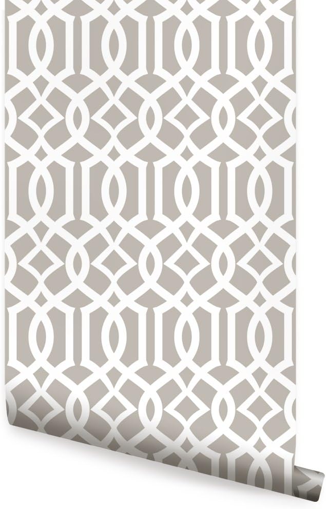 Simple Shapes Modern Trellis Wallpaper - Peel and Stick