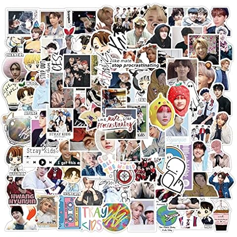 100Pcs Popular Stray Kids Skzoo Sticker, Kpop Waterproof Vinyl Stickers for Teen Girl Adult Water Bottle, Laptop, Phone, Computer, Guitar, Notebook Cover