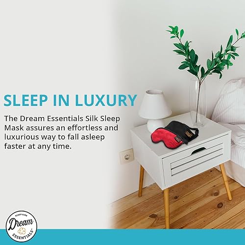 Miniatura 7 de Dream Essentials Ultra Silk 360 - Máscara de dormir de seda de morera con 2 correas totalmente ajustables, máscara de noche de perfil fino, ideal