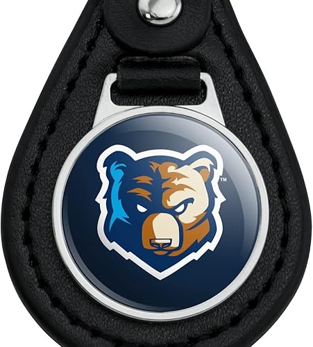 Miniatura 3 de GRAPHICS & MORE Bob Jones University Primary Logo Black Leather Keychain