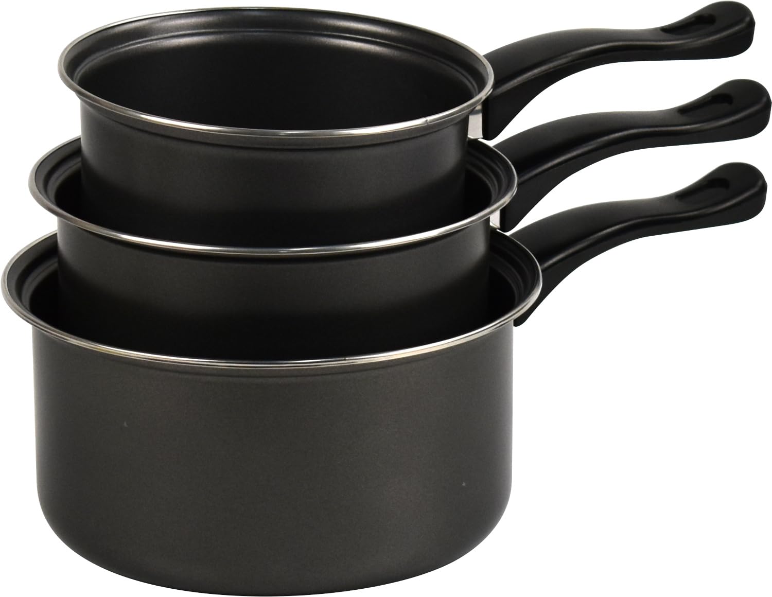 Non-Stick Milk Pan Aluminium Induction Base 3pcs 16cm -18cm -20cm