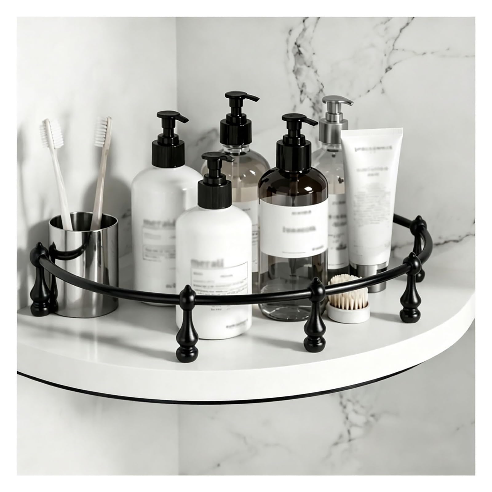 Flexible Aluminum Shelf Guard Rail Set, Bendable Anti-Fall Edge Protector Bar, 16/20/24/36/39in for Kitchen Cabinet Pantry Display Rack(Black,96cm/37.8in)