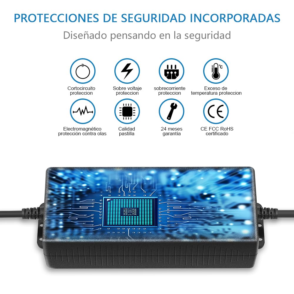 SHNITPWR Alimentatore universale da 3,5V ~ 24V, 120W, 5A, AC/DC, con 14 connettori adattatori, per dispositivi elettronici da 3,5 V a 24V, cornice per fotocamera per baby monitor e strisce LED, ecc.