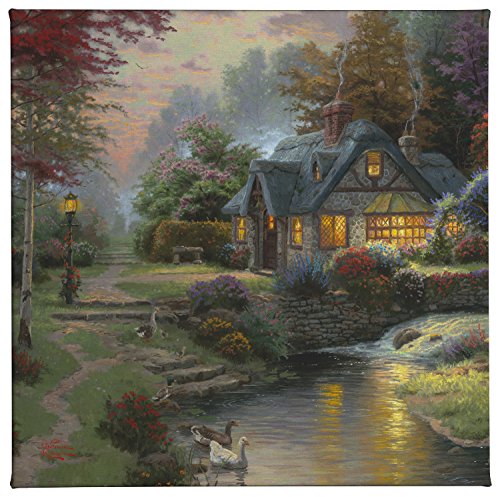 Thomas Kinkade 14 X 14 Gallery Wrapped Canvas Stillwater Cottage #TOP1