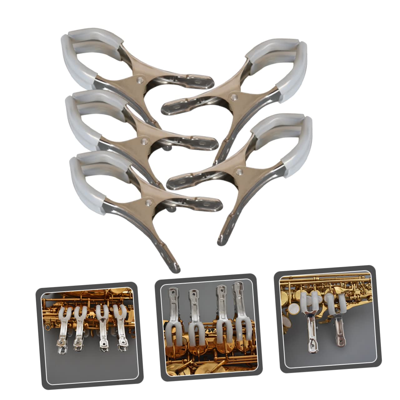15 Piezas De Clips De Reparación De Saxofón, Herramienta De Reparación De Instrumentos De Viento De Madera De Acero, Herramientas De Reparación De Instrumentos, Kit De Reparación