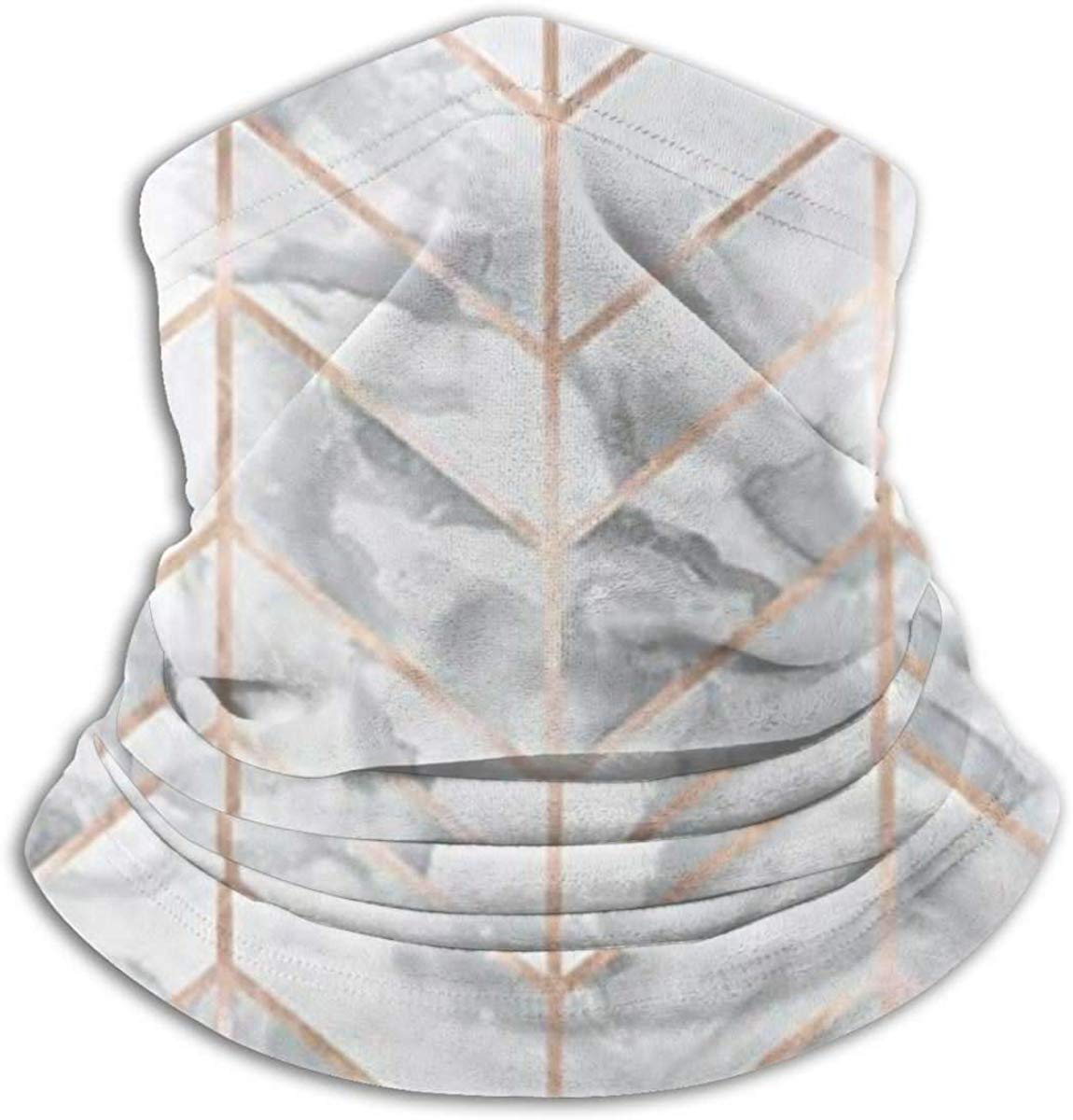 congminbai Marble Herringbone Rose Gold Gilt Ski Mask Cold Weather Face Mask Neck Warmer Fleece Hood Winter Hats Windproof