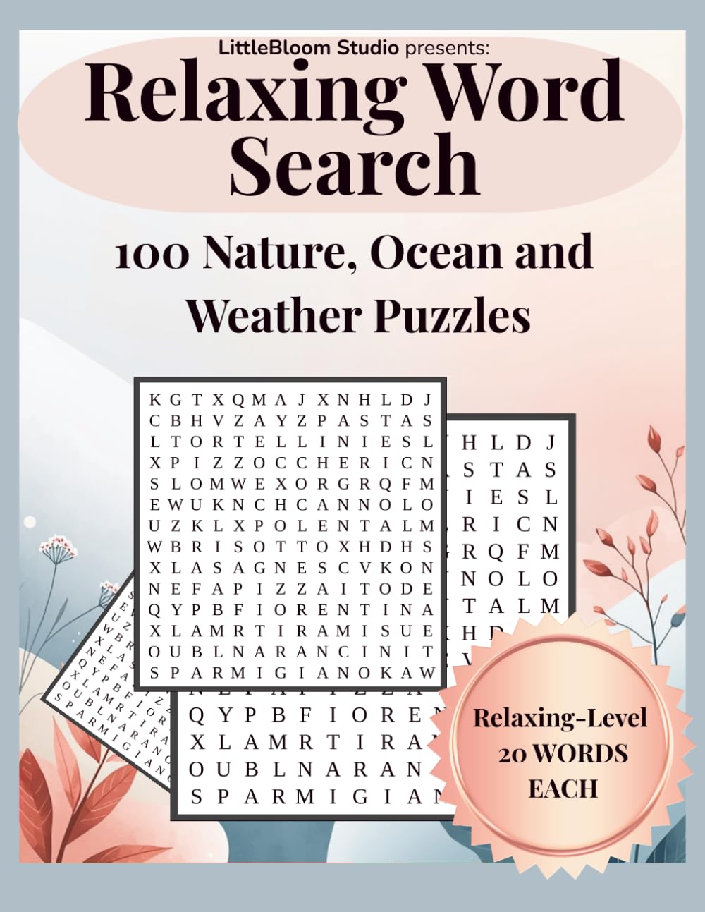 Relaxing Word Search: Nature, Ocean and Weather Puzzles (Brain Boost Puzzle Series)