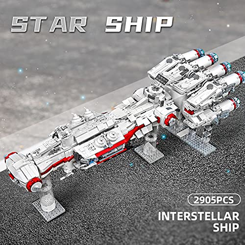 XJJY Bausteine Modell für Technologie Tantive IV, 2905 Stück UCS Super Star Spaceship Building Set, kompatibel mit… – Bild 3