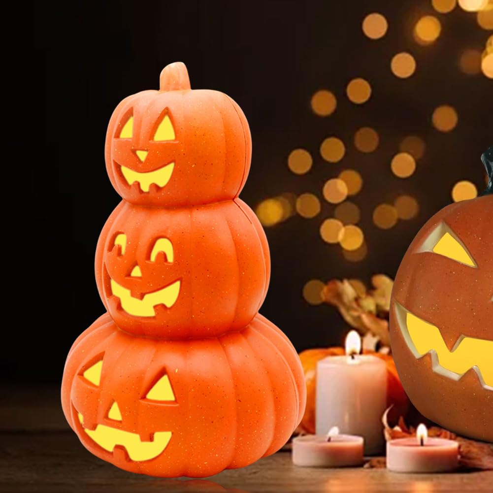Jack O latarnia dyniowa LED, 3 poziomy, dekoracja na Halloween