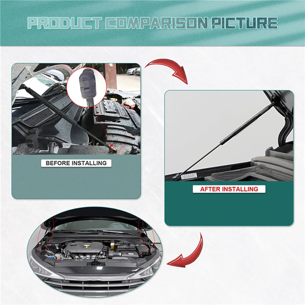 SUHNGE 2X Gasfeder Dämpfer Motorhaube für B.M.W 8 Serie Cabrio 