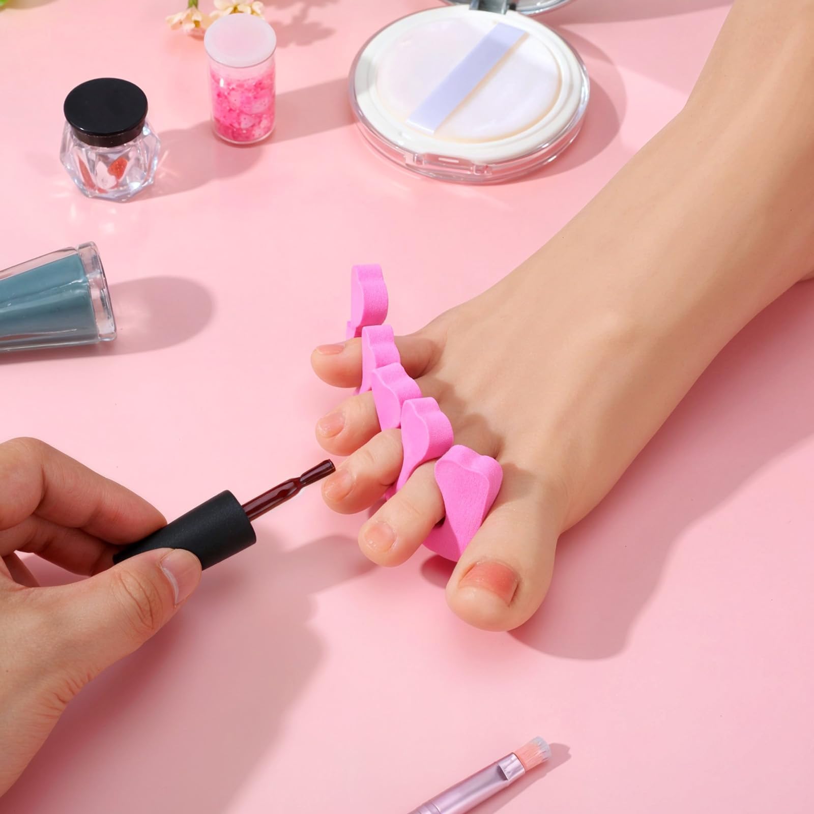 400 pezzi (200 paia) separatori per dita dei piedi, kit di strumenti per pedicure, distanziatori morbidi per pedicure, divaricatori per dita, per donne e uomini, unghie dei piedi, nail art, pittura