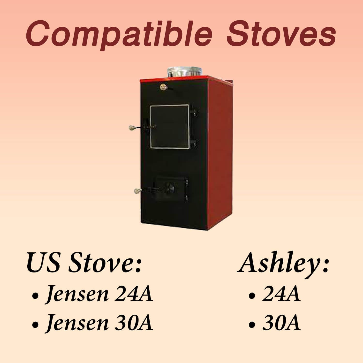 US Stove 40349 (2 Pack) US Stove & Ashley Shaker Grate Fits Jensen 24A & 30A Wood Coal Furnaces