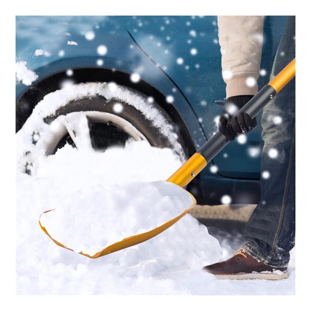 Rascador de hielo para coche Pala De Eliminación De Lodo Con Mango Extensible, Pala Plegable Portátil, Pala De Hielo Retráctil, Herramienta De Eliminación De Invierno Rascadores de hielo para coche(C)