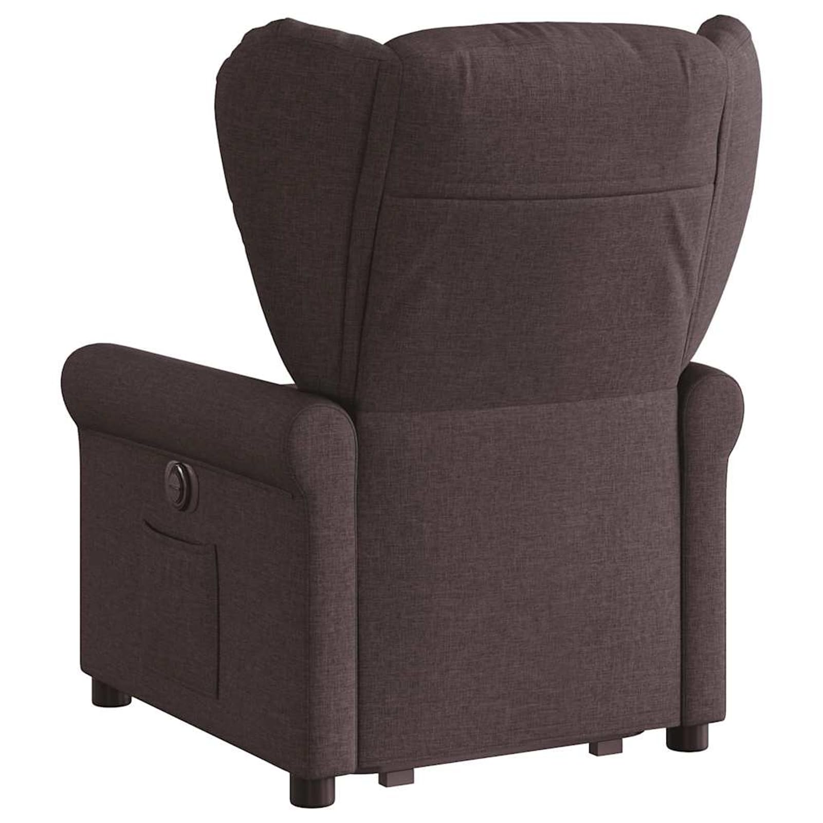 Gecheer Relaxsessel mit Aufstehhilfe Elektrisch Dunkelbraun Stoff Relaxsessel Fernsehsessel Lesesessel für Wohnzimmer Schlafzimmer Leseecke Gästezimmer
