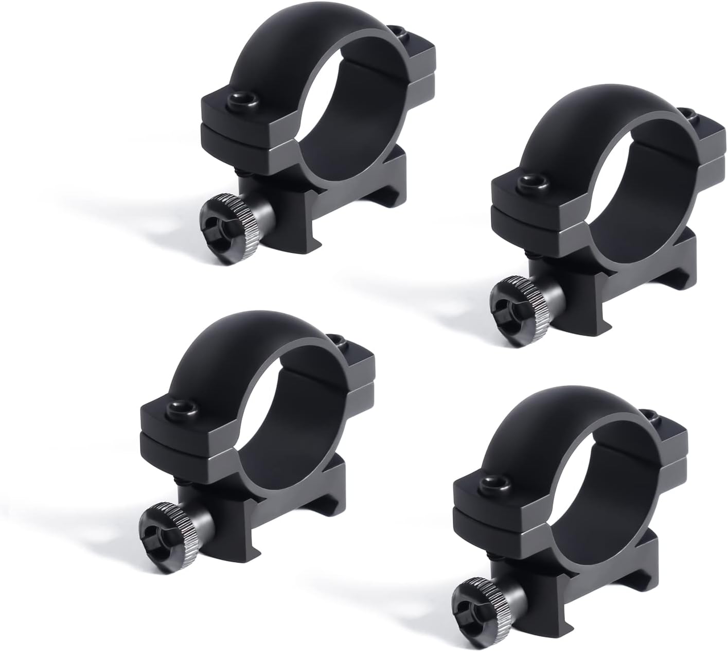 Picatinny Scope Ring 4 Pack for 1inch Scopes, Tactical Rings for 25.4mm Scopes Optics and More, Rifle Scope Mount Rings for 20mm Picatinny & Weaver Rails, Low Profile – Set of 4 : Sports & Outdoors
