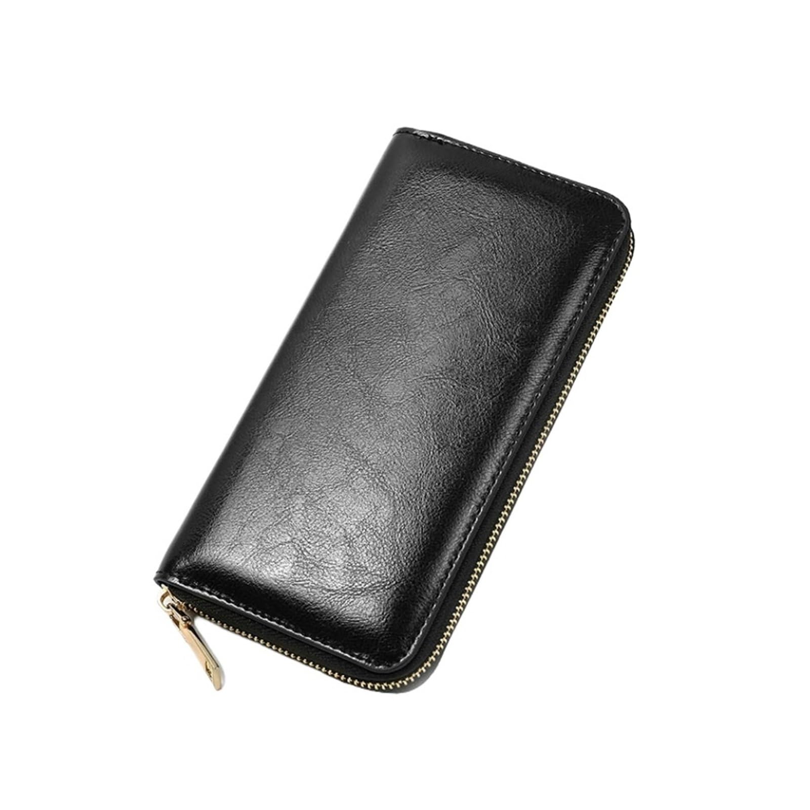 Lejdi Women's Money Clips Wallets Business Handbags Coin Purses Genuine Leather Card Cases (Size : Black)