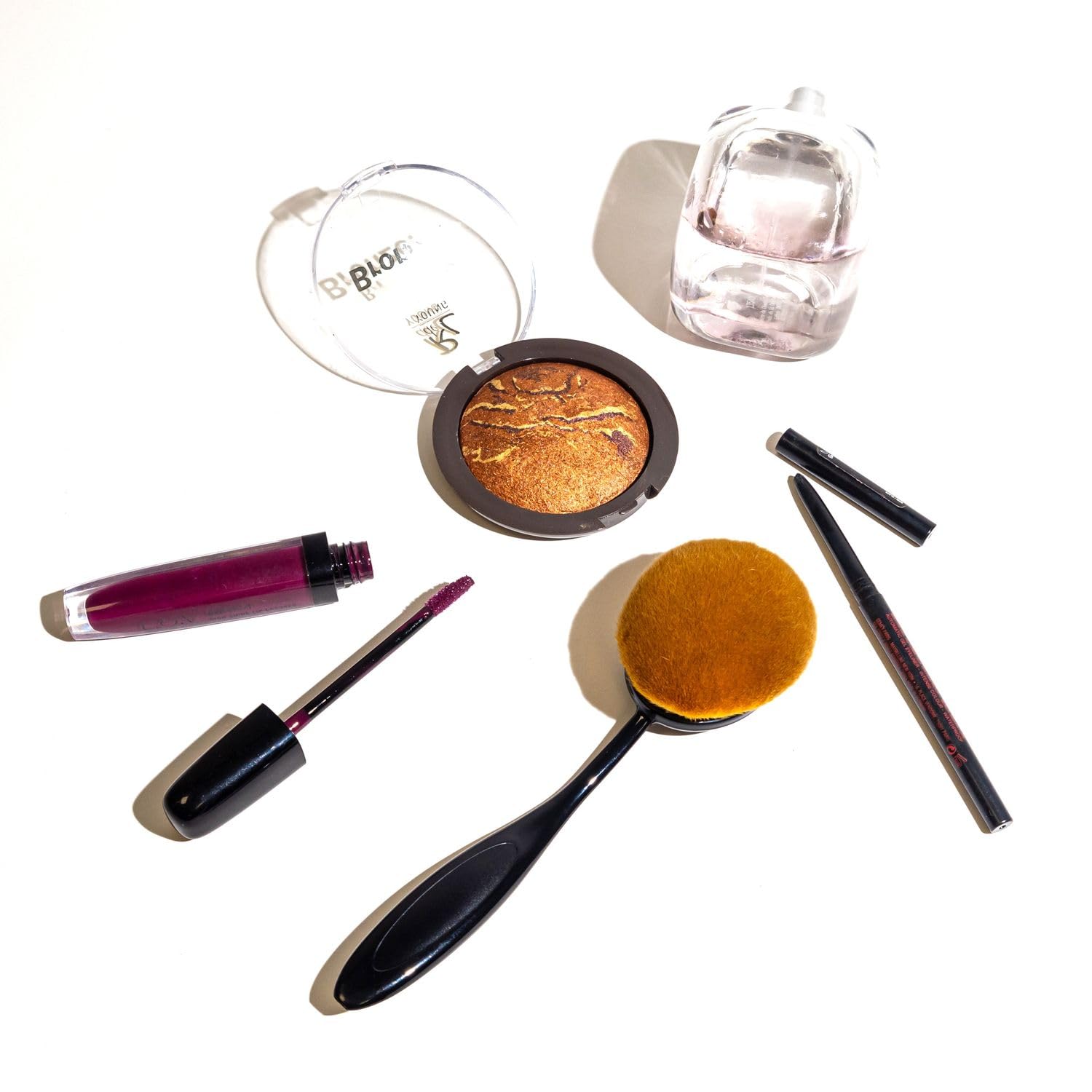 Intirilife Pędzel do makijażu Oval w rozmiarze 1 - średnica pędzla 5 cm - Pędzel do makijażu w kształcie szczoteczki do zębów Pędzel do tuszu Pędzel kosmetyczny do podkładu Korektor Podkład Malowanie