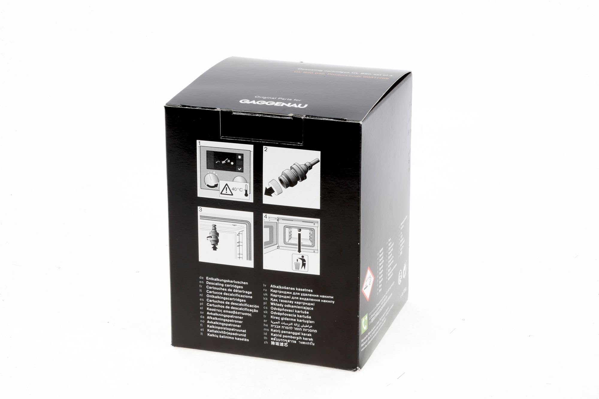 Gaggenau 4 Cartucho descalcificador CLS 20 040 00312430 para hornos de vapor combinados