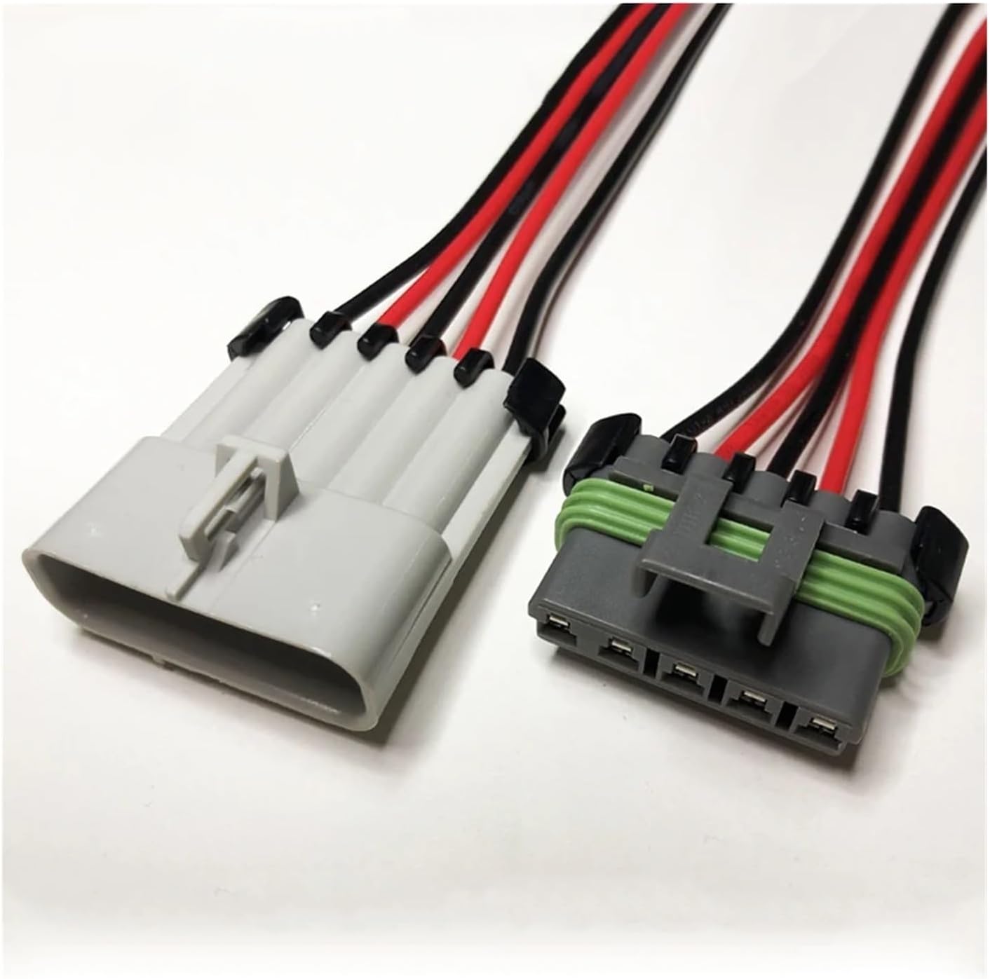 Dj7025w-2.8 Car Electronic Fan Plug 2/3/4/5/6/ Pin Blower Control Connector 15300027 Harness Waterproof Socket Wire Length 15cm (Color : 4p strip line, Size : 5sets)