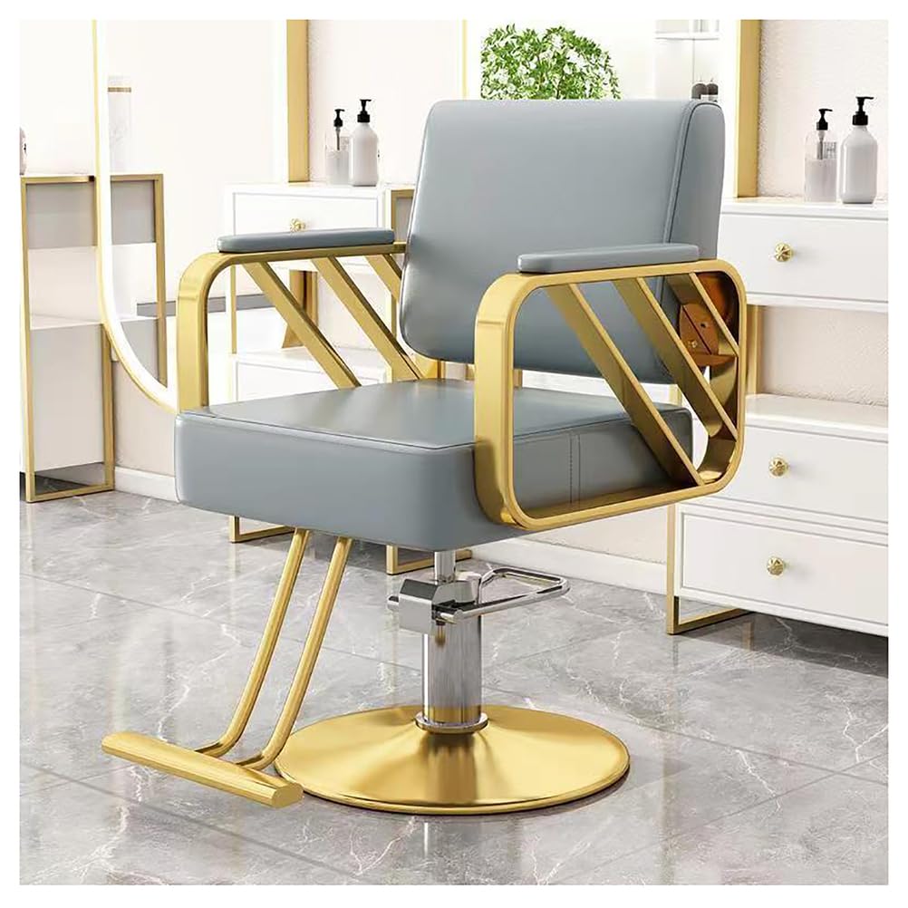 OZBMA Hydraulic Barber Chair Salon for Hair Stylist Tattoo Shampoo Equipment,White,A (Grey B)