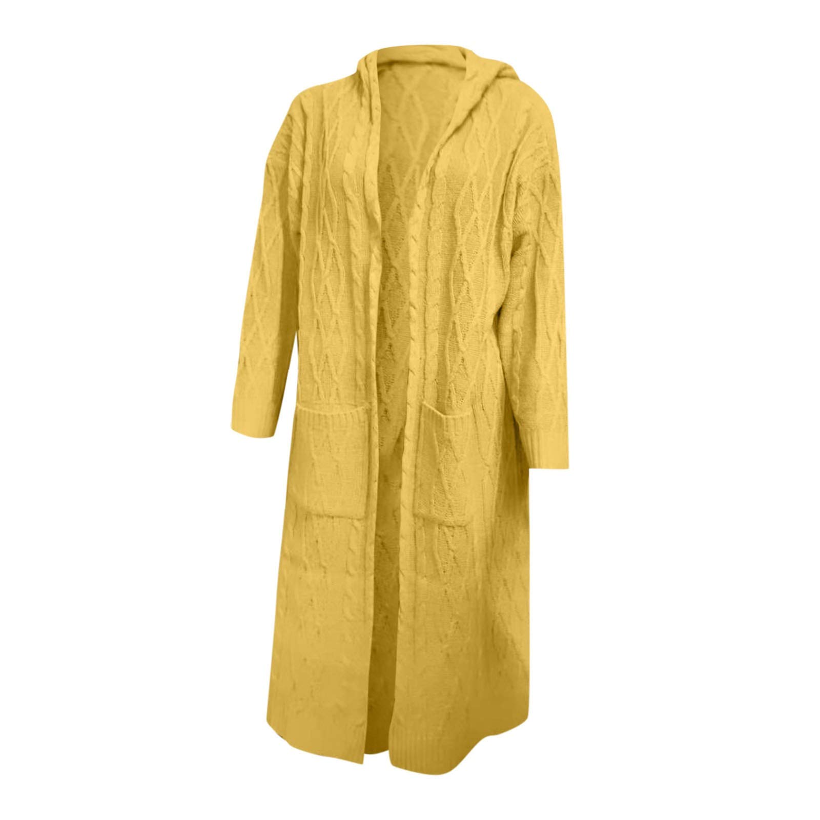 Cárdigan con botones para mujer, suéter de punto grueso de gran tamaño, suave, manga larga, parte delantera abierta, abrigo holgado con 2 bolsillos, ropa de punto acanalado, ropa de abrigo ligera y