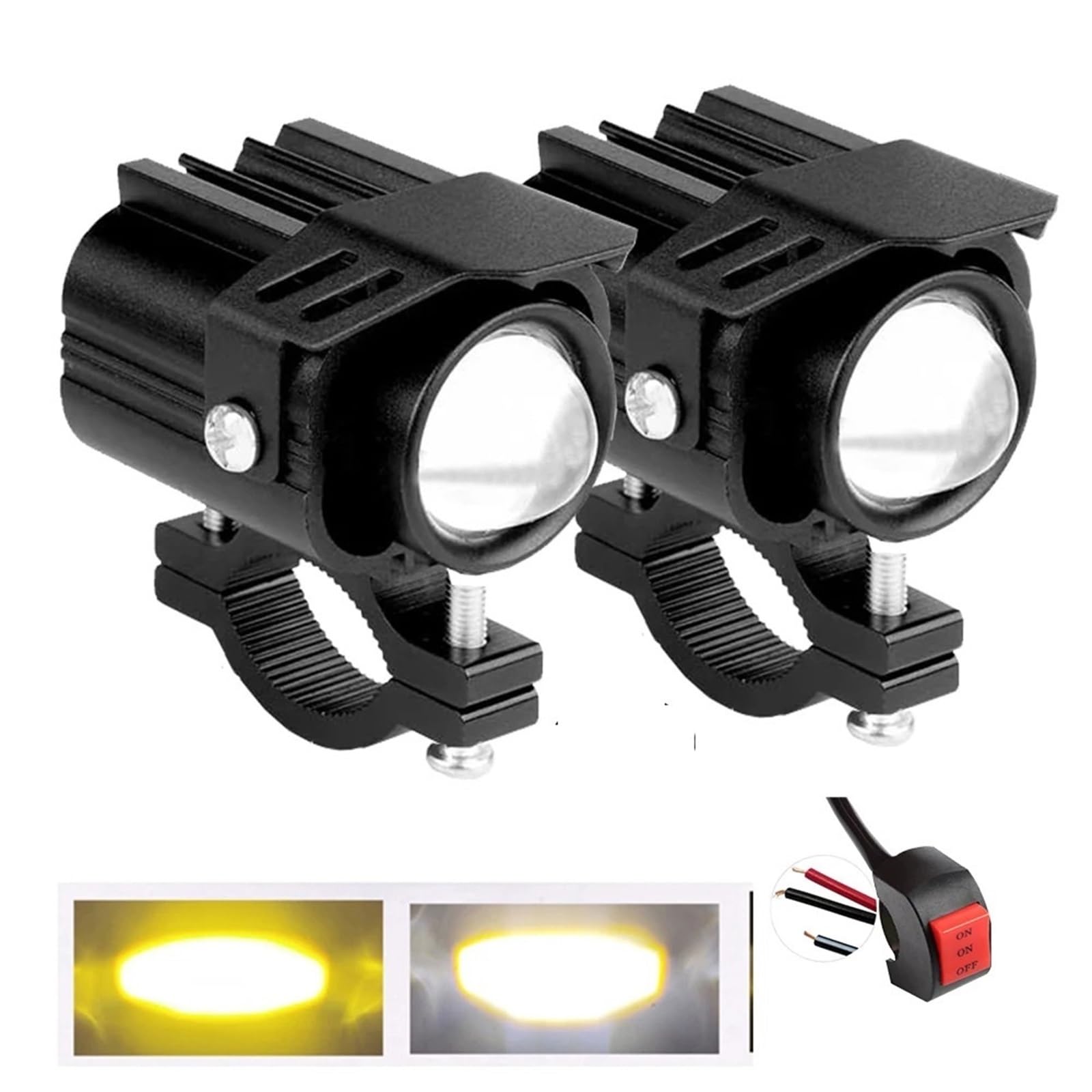 Anabbaglianti Lampada Impermeabile A LED Per Veicoli Elettrici, Fari Fendinebbia, Proiettore, Riflettore Per Auto E Moto Luci per motociclette(TK120M4 2pcs)