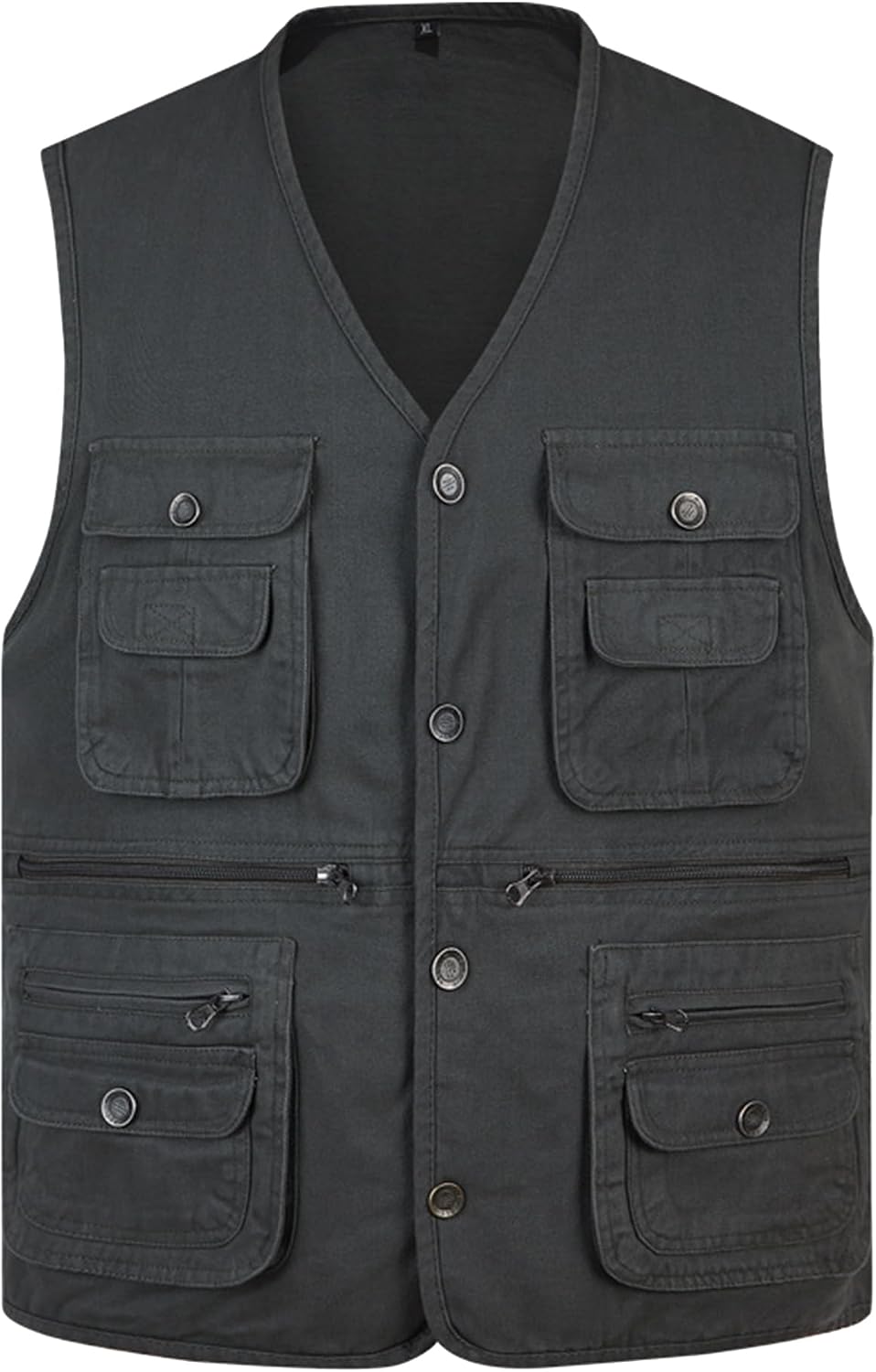 Men's Casual Lightweight Outdoor Vest Work Fish Photo Cargo Safari Hiking Travel Vest With Pocket