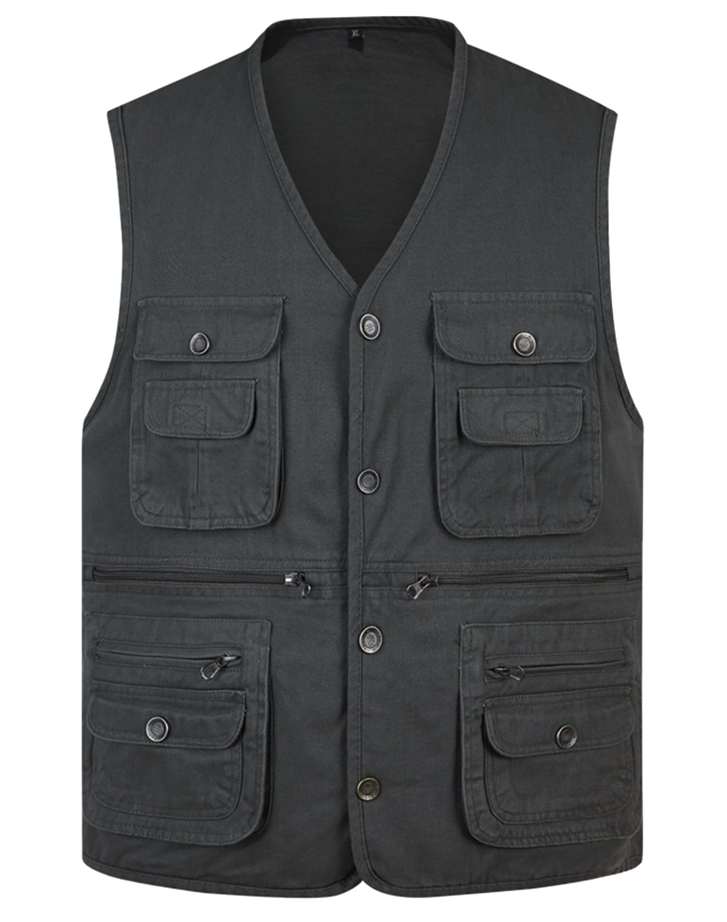 Chaleco casual ligero para hombre, para trabajo, pesca, fotos, safari, senderismo, viajes, con bolsillo