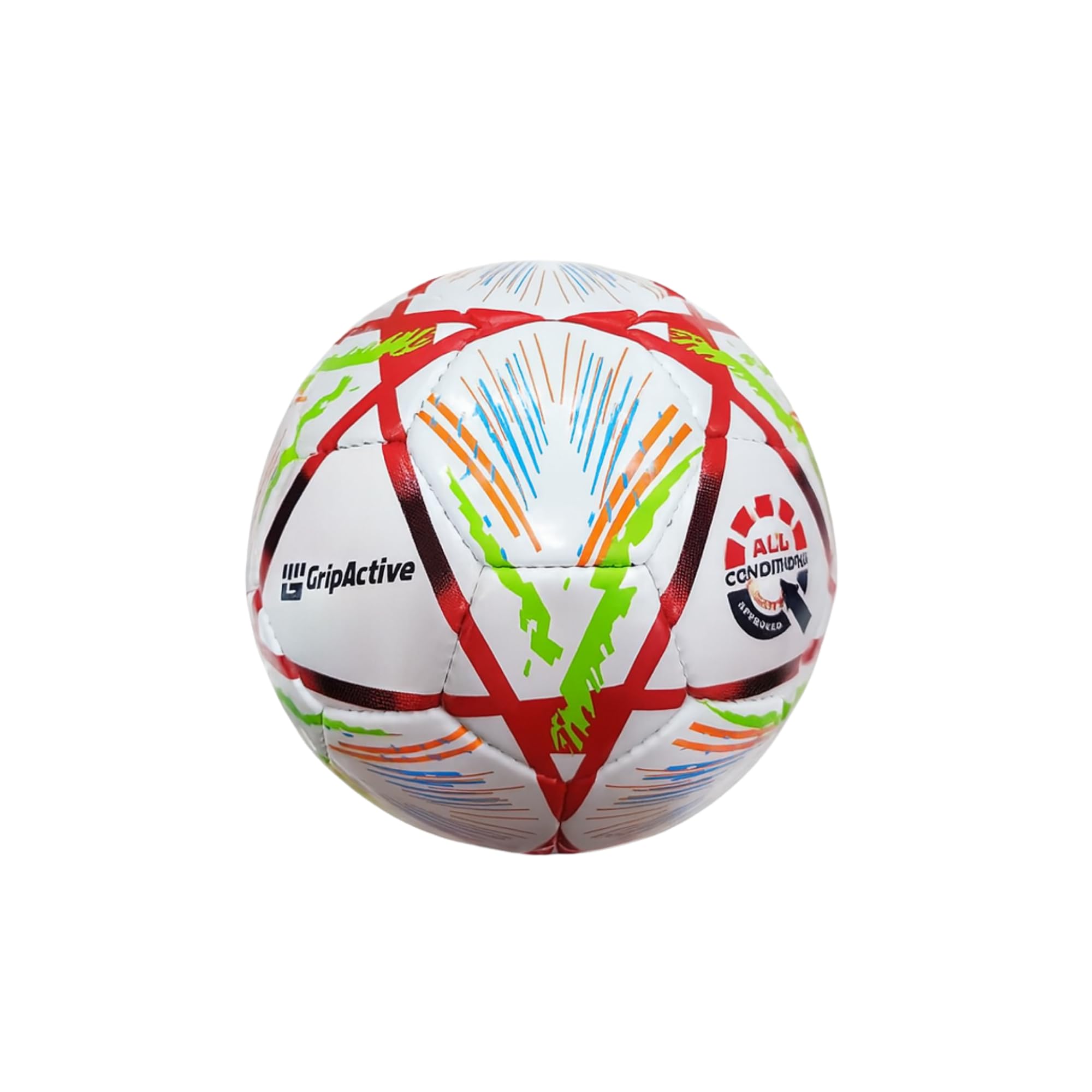 Grip Active Durable Football – Size 5 | Lightweight Soft Touch PU Training & FootBall for Kids, Youth & Adults | Indoor & Outdoor, High Performance Training Ball for Men and Women (Multi Color) — image 1