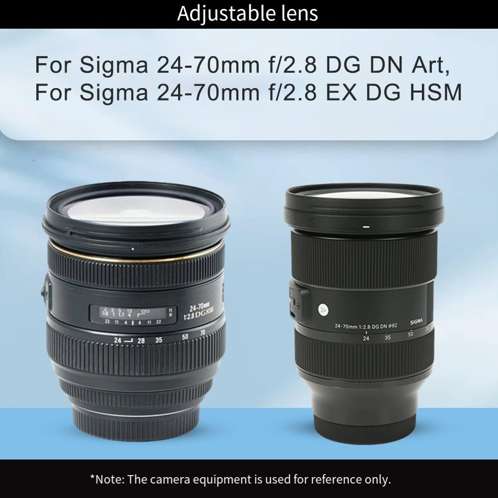 Paraluce per 24-70 mm f/2.8 DN Art & EX HSM, reversibile 82 mm fiore parasole compatibile con filtri da 82 mm, scudo luminoso ABS per fotografia