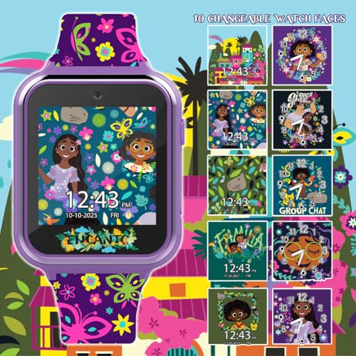 Accutime Disney Encanto Kids Smart Watch for Girls & Boys - Interactive Smartwatch with Selfie Camera, Games, Voice & Video Recorder, Pedometer, Calculator, Alarm, USB Charger2