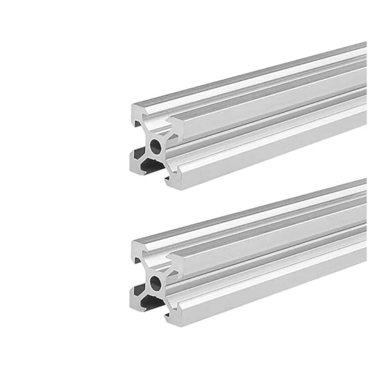 2PCS 1-1000mm 2020 V-Slot T-Slot Aluminum Extrusions Profiles European Standard Linear Rail Frame 3D Printer(2PCS 2020V Sliver,1000mm)