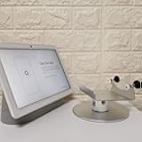Adjustable Aluminum Swivel Stand for Google Nest Hub Max - 360° Horizontal Rotation, ±30° Tilt, Non-Slip Silicone Pads, Easy Installation, Universal Compatibility, Durable & chassis Metal Design