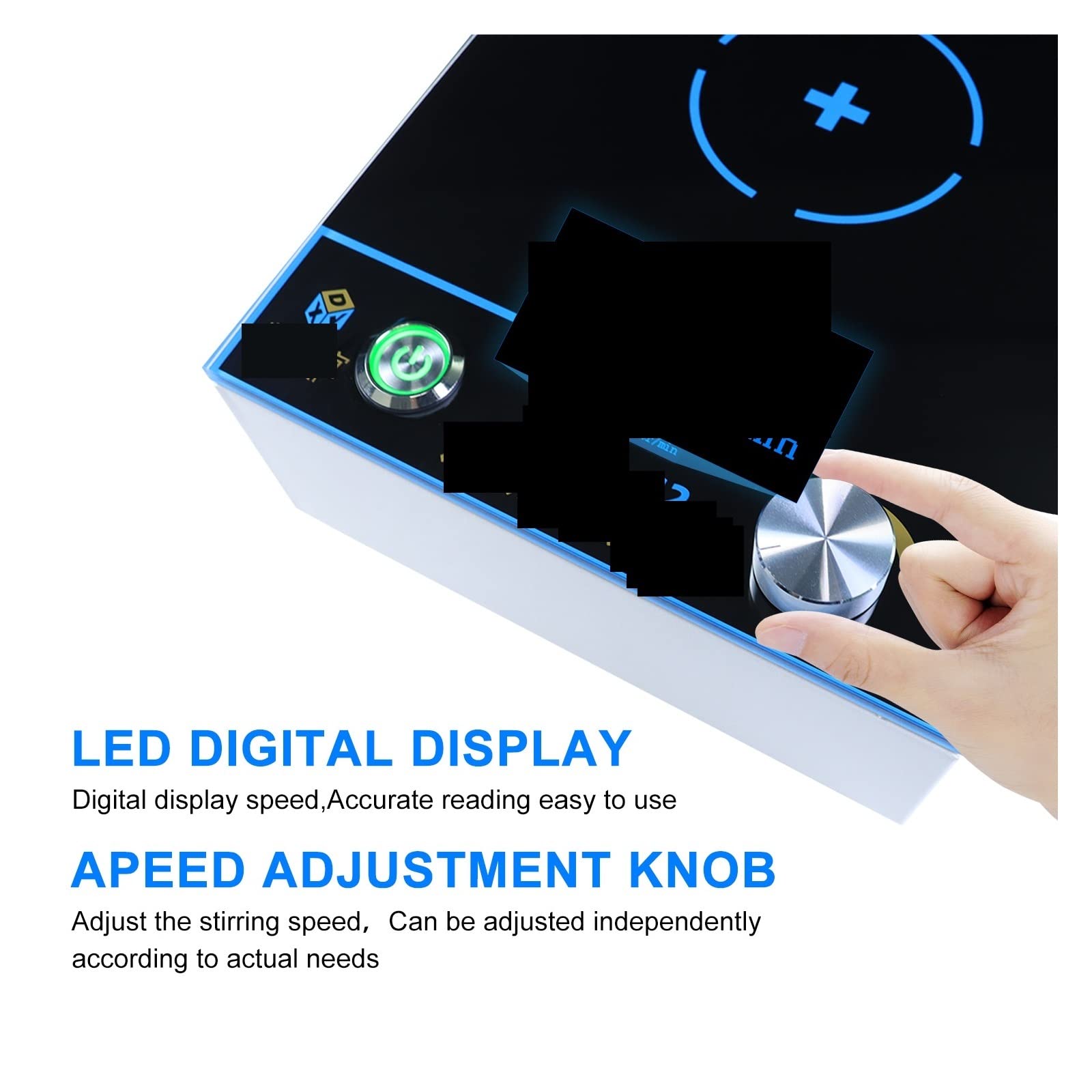 1800rpm/2000rpm Display digitale agitatore magnetico piastra di vetro regolabile agitatore magnetico