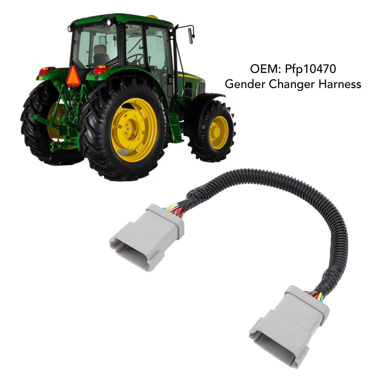 Yctze Faisceau de Câbles de Changement de Genre, Câble de Changement de Genre Pfp10470 de Remplacement pour Récepteur GPS Greenstar avec Conception Plug and Play pour équipement Agricole