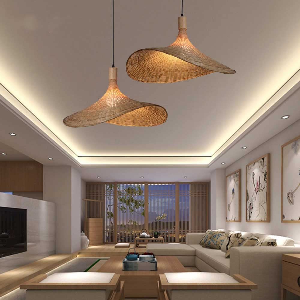Vergulde metalen hanglamp in de vorm van palmbladeren VERONETTA | Maisons du Monde