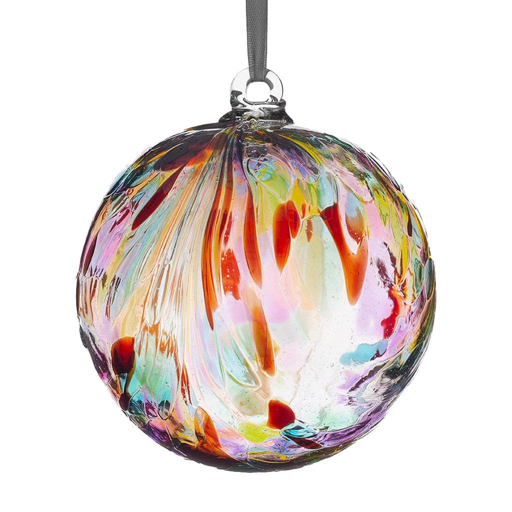 Sienna Glass - Friendship Ball Ornament - 10cm - Red