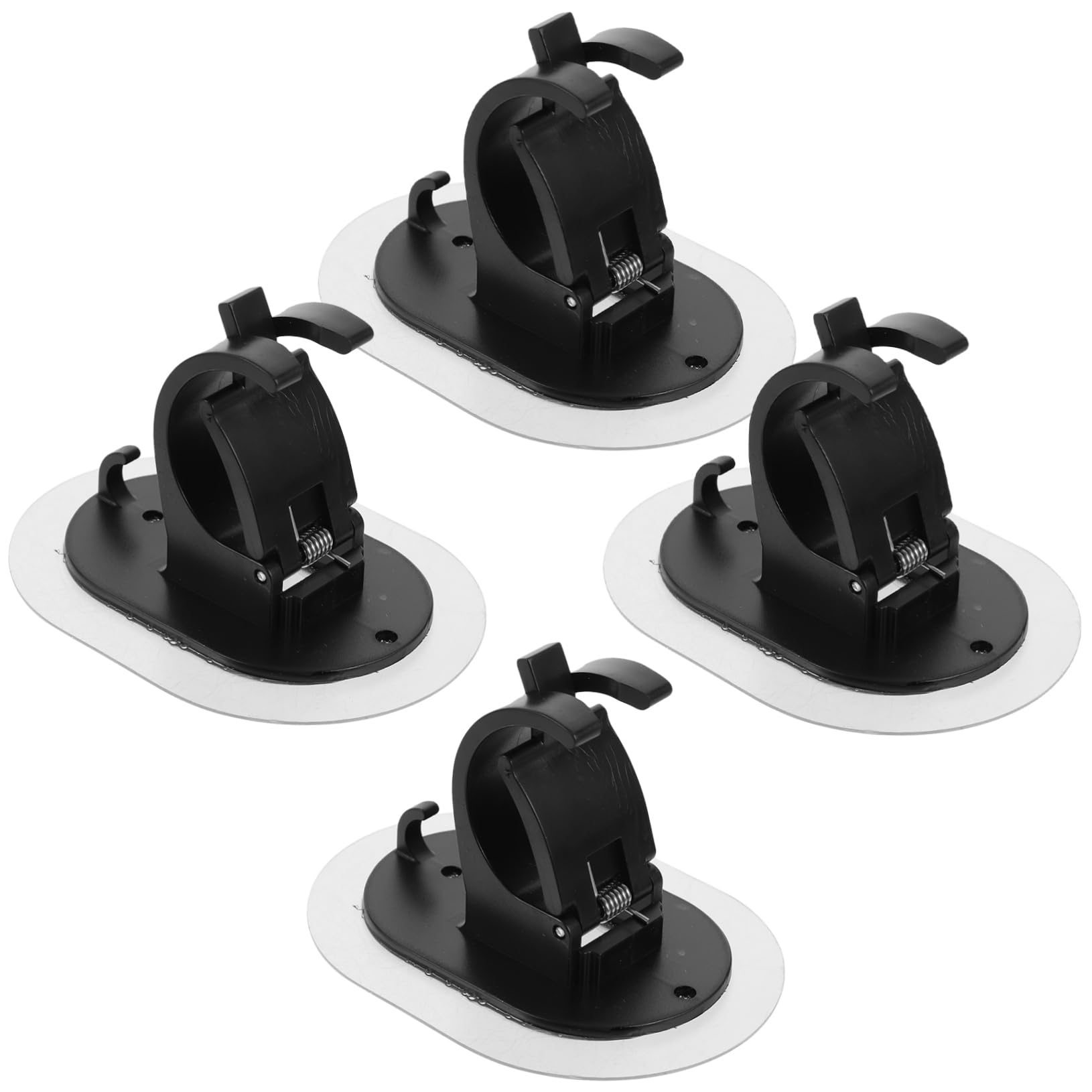 MAGICLULU 3 Ensembles Supports De Rideaux Auto Adhésifs Clipser pour Tiges De Rideaux Fixation sans Perçage pour Cuisine Salle De Bain Bureau Et Autres 4 Pièces * 3