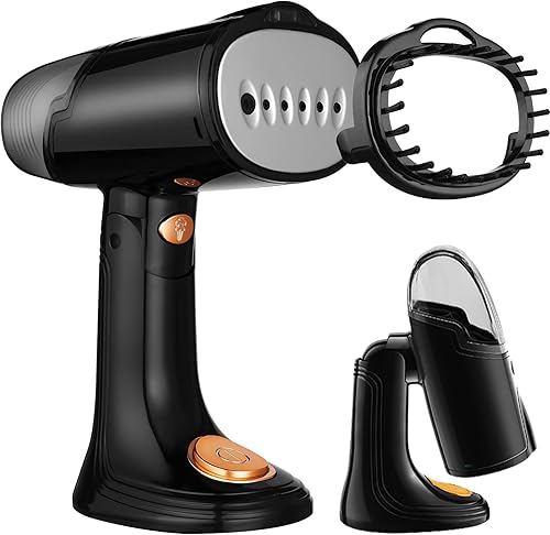 NiHome Vaporizador plegable para ropa, 1500 W, vaporizador de mano para ropa y tela, removedor de arrugas de ropa de 0.88 ozminuto, vapor penetrante