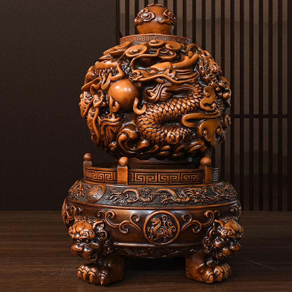 Kocioł Feng Shui Qiankun, Feng Shui Hu Lu Tykwa Chińska powodzenia Dyniowata Mała tykwa Ozdoby Chińska statua skarbu szczęścia Kolekcjonerska Bezpieczeństwo Zdrowie Bogactwo Sukces,M