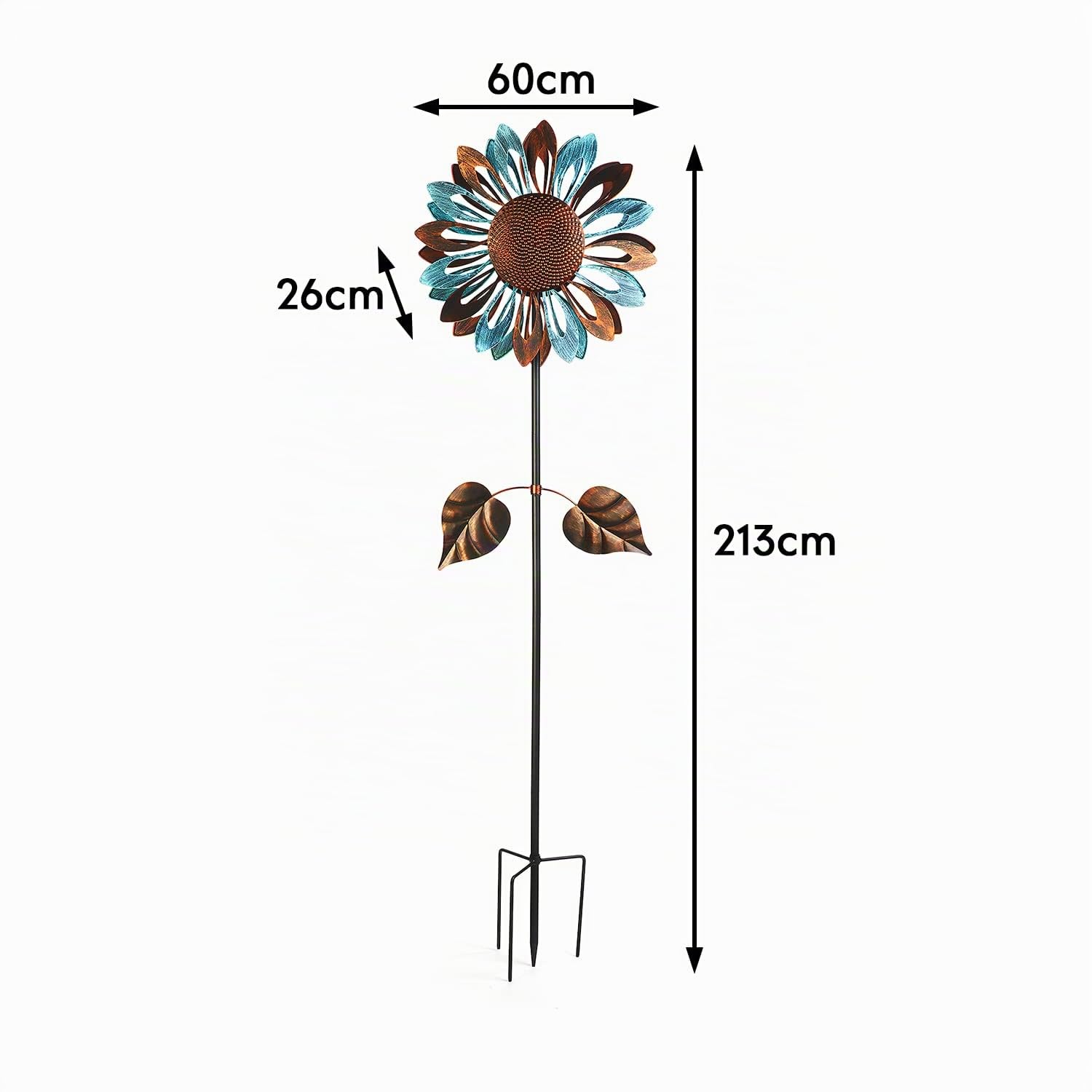 Kobolo Windrad Dekostecker Sunny XXL 60x213 cm Mehrfarbig