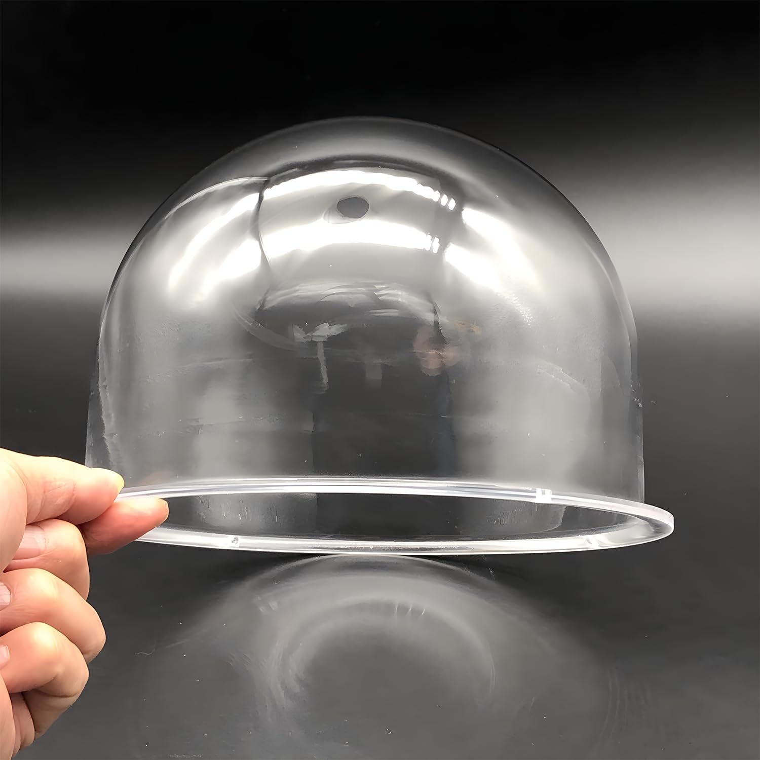 7" Acrylic Clear Dome Cover 177mm Diameter x 130mm High Transparent CCTV Security Camera Protective Housing Cover with Pre-drilled Mounting Holes