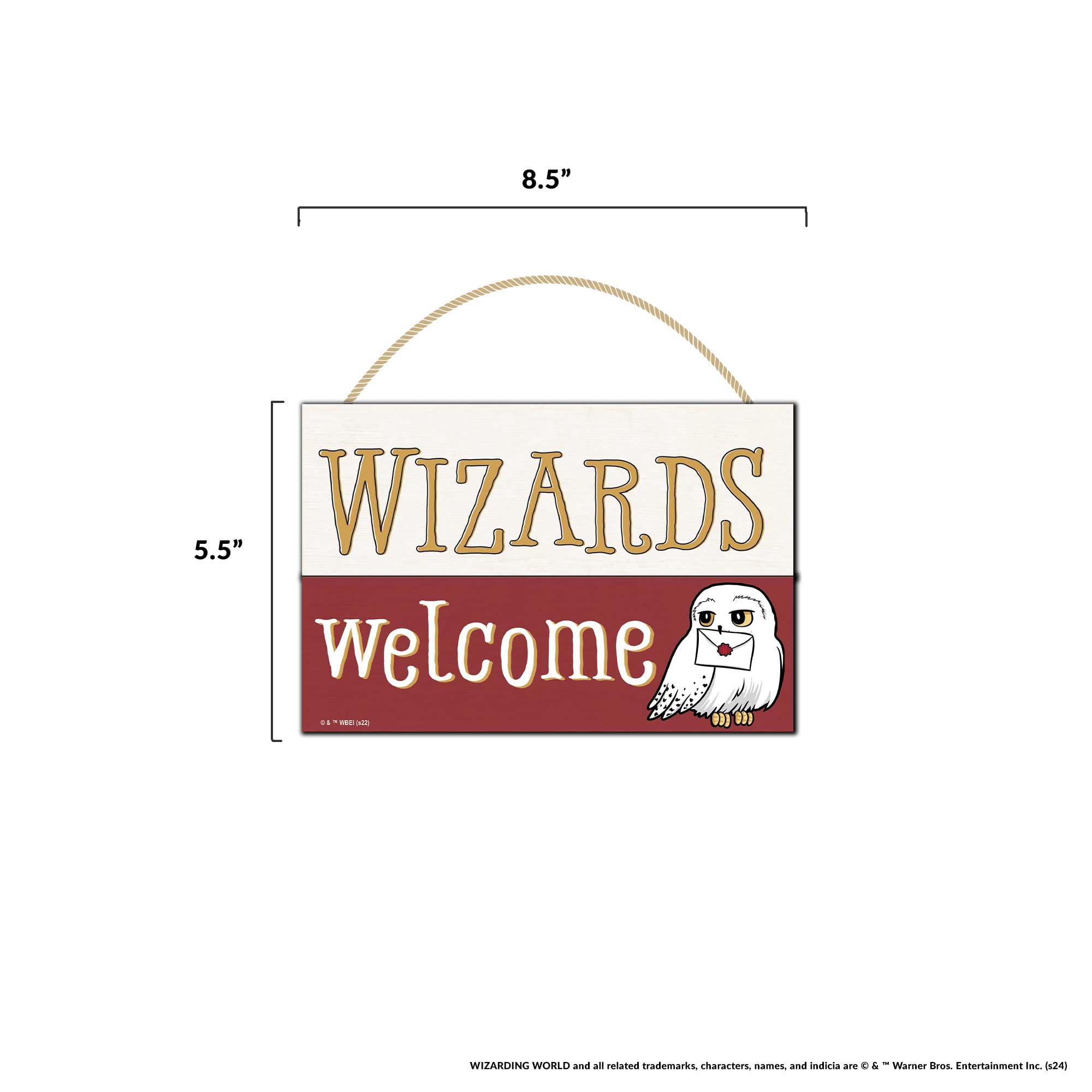Amazon.com: Harry Potter Wizards Welcome Hanging Wood Wall Decor