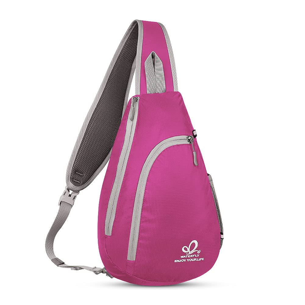 Chest Sling Shoulder Backpacks Bags Fashion Cute Crossbody Rope Triangle Rucksack for Hiking or Multipurpose Daypacks for Man Women Lady Girl Teens,ROSE