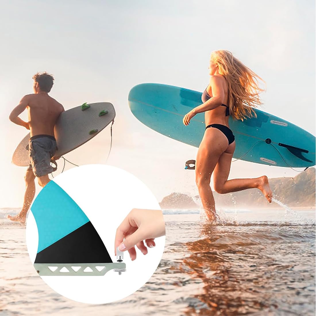 Tornillos para Aletas Sup de Acero Inoxidable 316 - 8 Piezas Resistentes a la Corrosión para Tablas de Surf