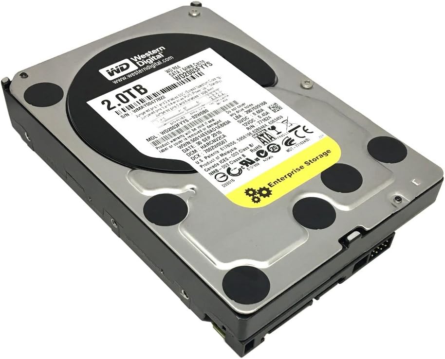 Western Digital RE4 WD2003FYYS 2TB 7200RPM 64MB Cache SATA 3.0Gb/s 3.5in (Enterprise Grade) Internal Hard Drive (Renewed)