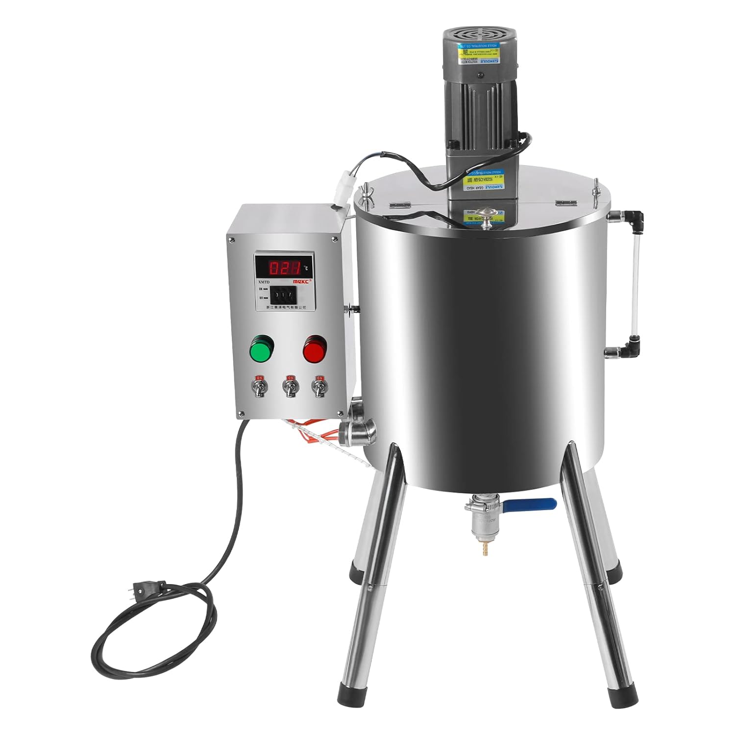 Wmpusll YK-30L 30L Stainless Steel Heating Mixing Filling Machine for Lipstick, Candles, Creams & Liquids - 300°C Adjustable Heat