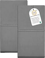 Vista 26 de Feather & Stitch - Juego de 2 fundas de almohada estándar de 100 % algodón, 500 hilos, fundas de almohada suaves con cierre tipo sobre, suaves