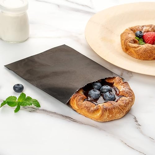 Miniatura 4 de Restaurantware Bolsa Tek Bolsa de Papel Negro - 7" x 5" - Caja de 100 unidades